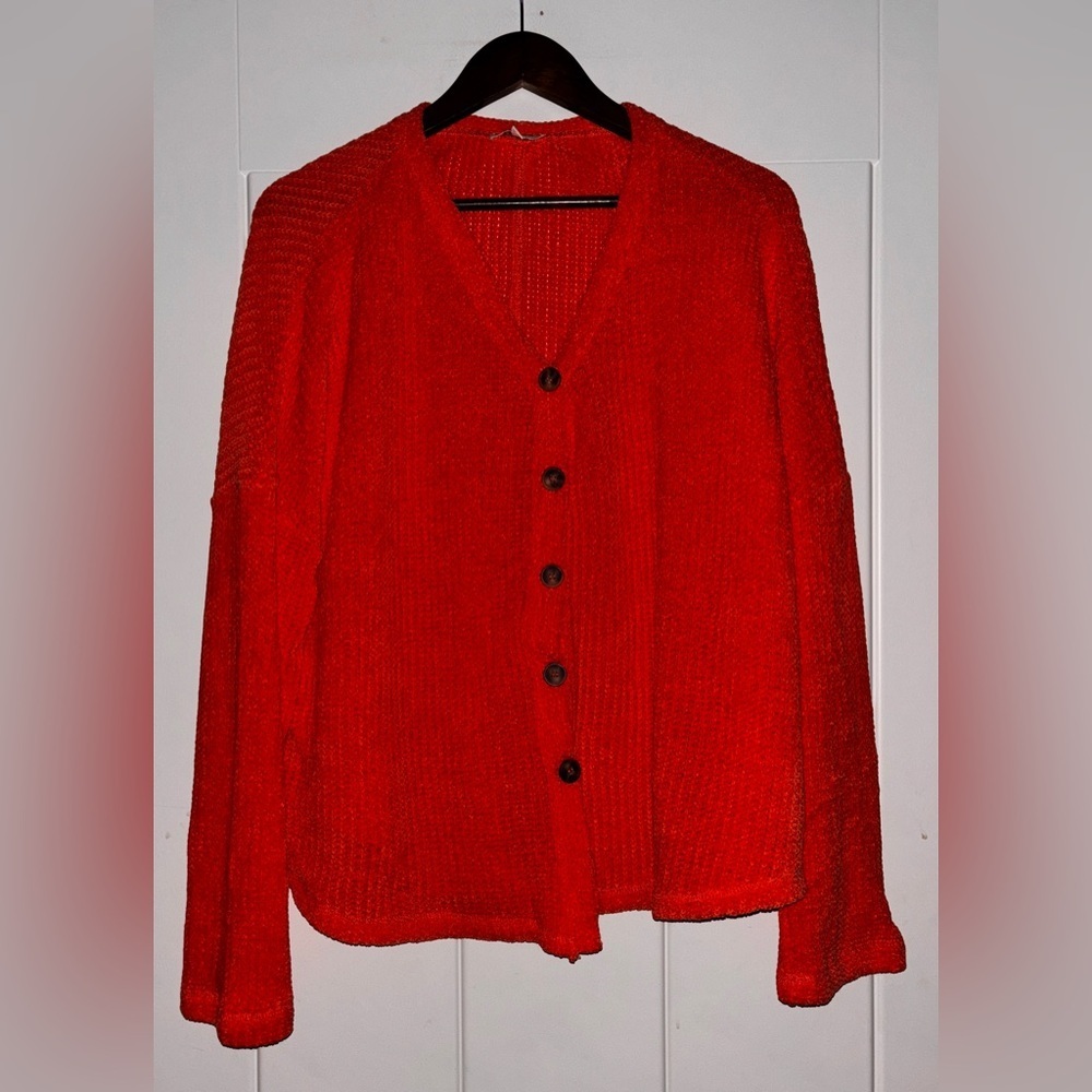 Umgee Chunky Knit Cardigan Women L Coastal Grandmacore Basic Simple Essential